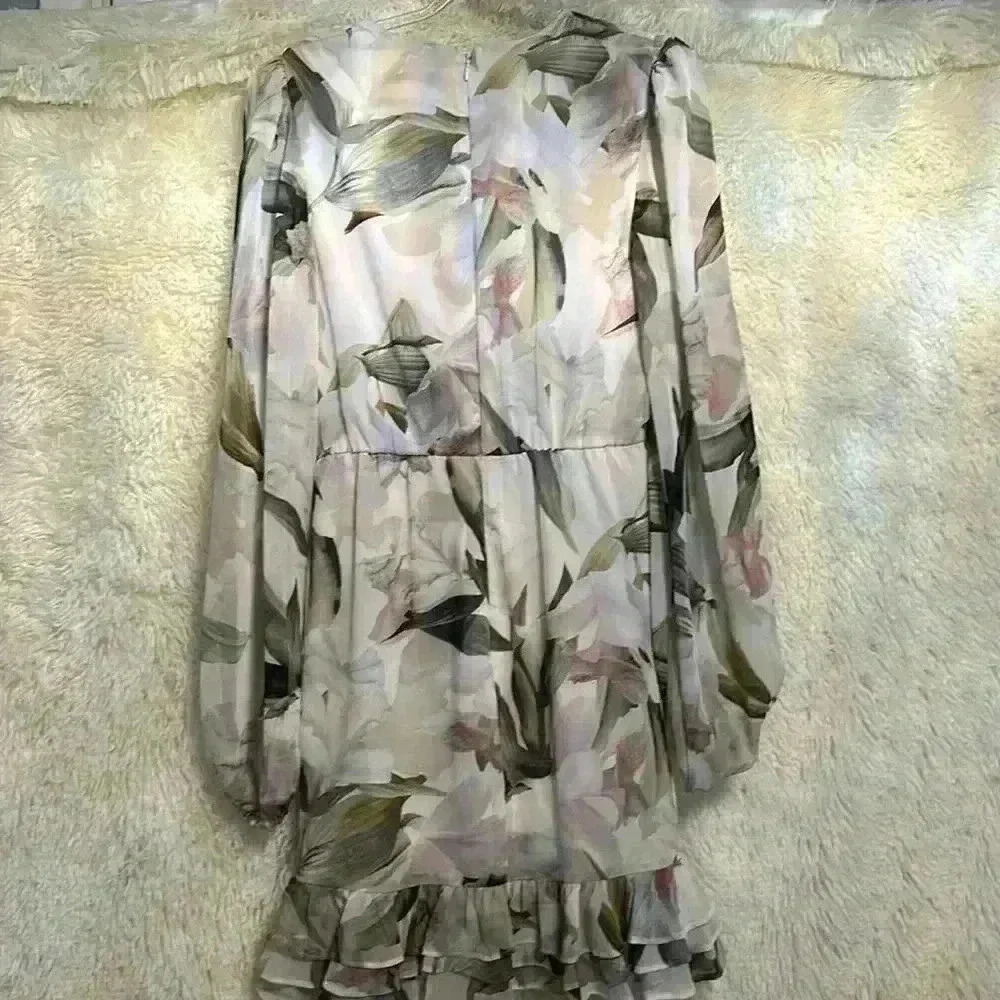 Express Floral Ruffle Dress - Picture 4 of 4